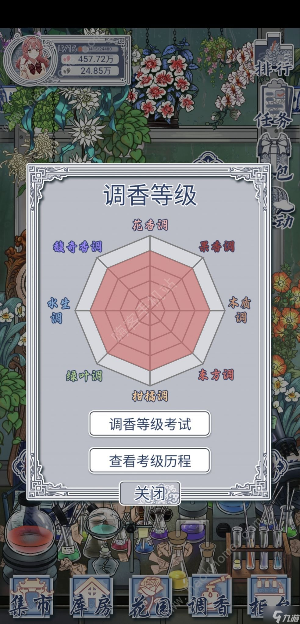 花与香水与猫调香考试攻略 调香考试1-3级技巧