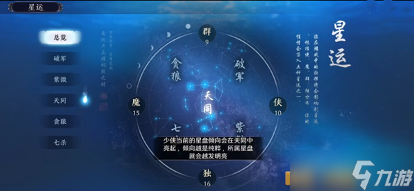 天涯明月刀手游星運命理玩法介紹