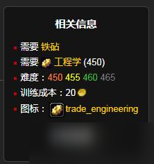 《魔兽世界》怀旧服WLK铁甲战斗猎枪制作材料详解