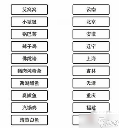 《文字大师》连上各省份美食通关攻略