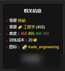 《魔兽世界》怀旧服WLK奈辛威4000型制作材料