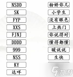 《汉字找茬王》连线配对词语缩写通关攻略