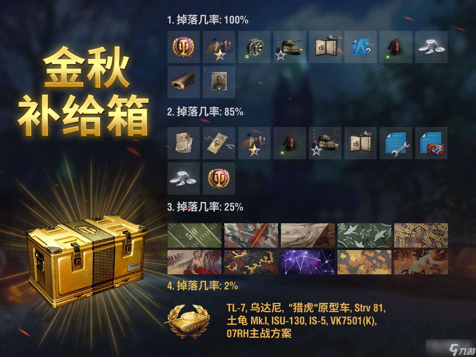 《坦克世界》2022年金秋补给箱介绍