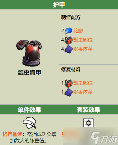 Grounded瓢虫胸甲制作配方是什么
