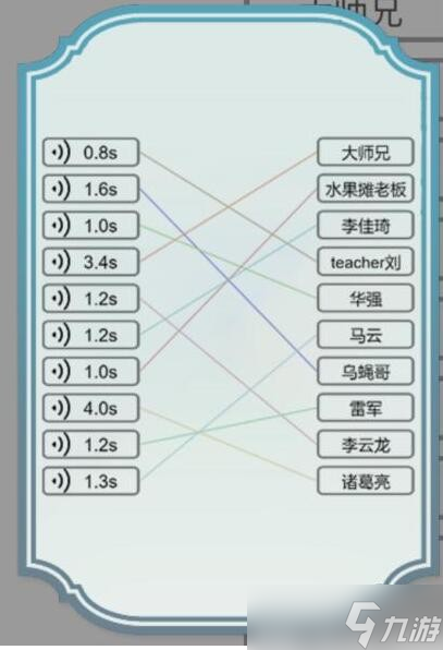 《文字的力量》听语音连人名通关攻略