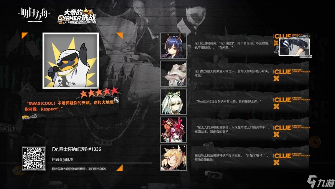 《明日方舟》大帝的CYPHER挑战答案汇总