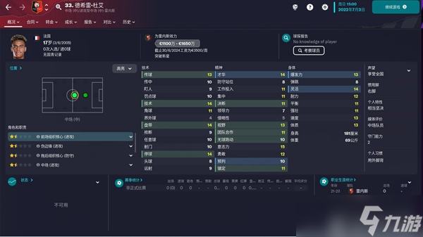 FM2023雷恩中場妖人推薦