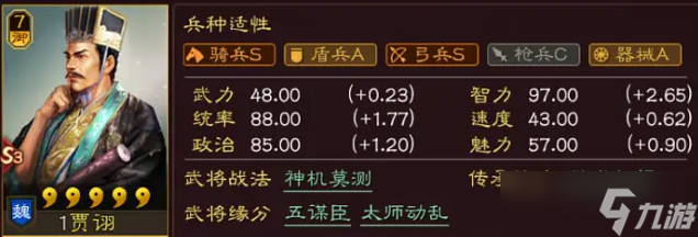 三国志战略版贾诩武将怎么样