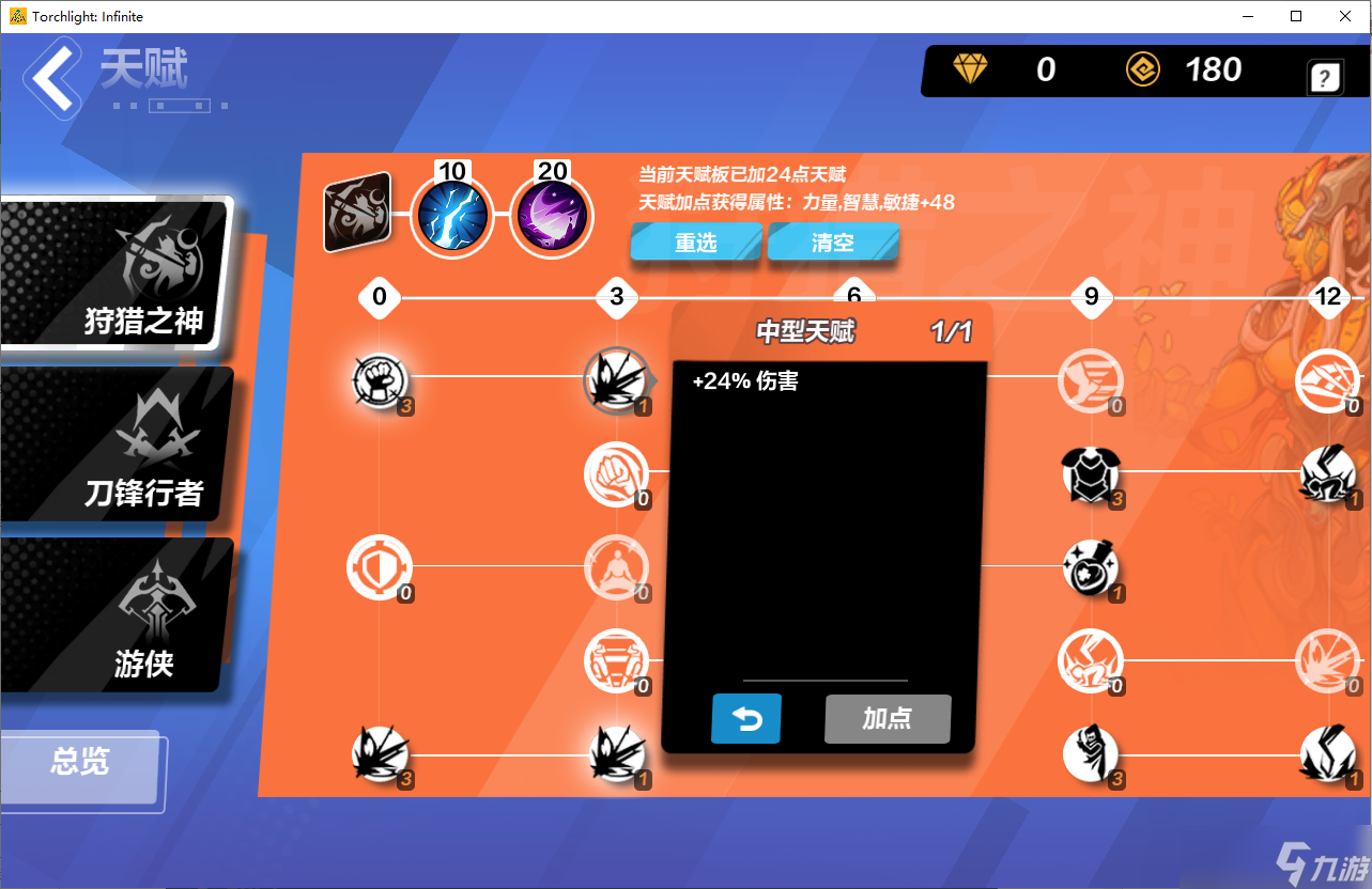 火炬之光无限新手装备天赋推荐