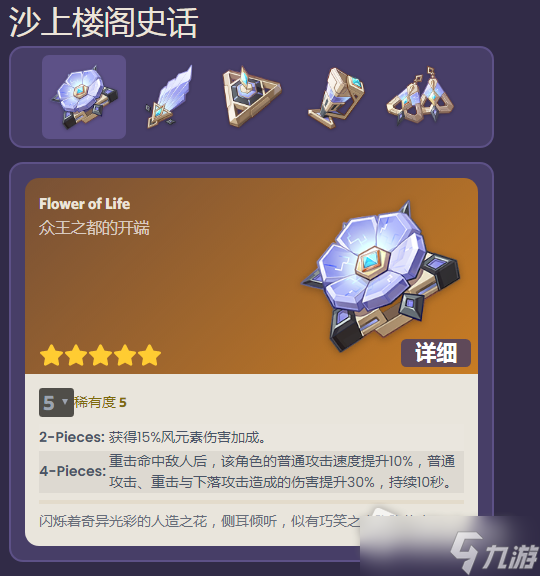 《原神》沙中孤城副本圣遗物掉落一览