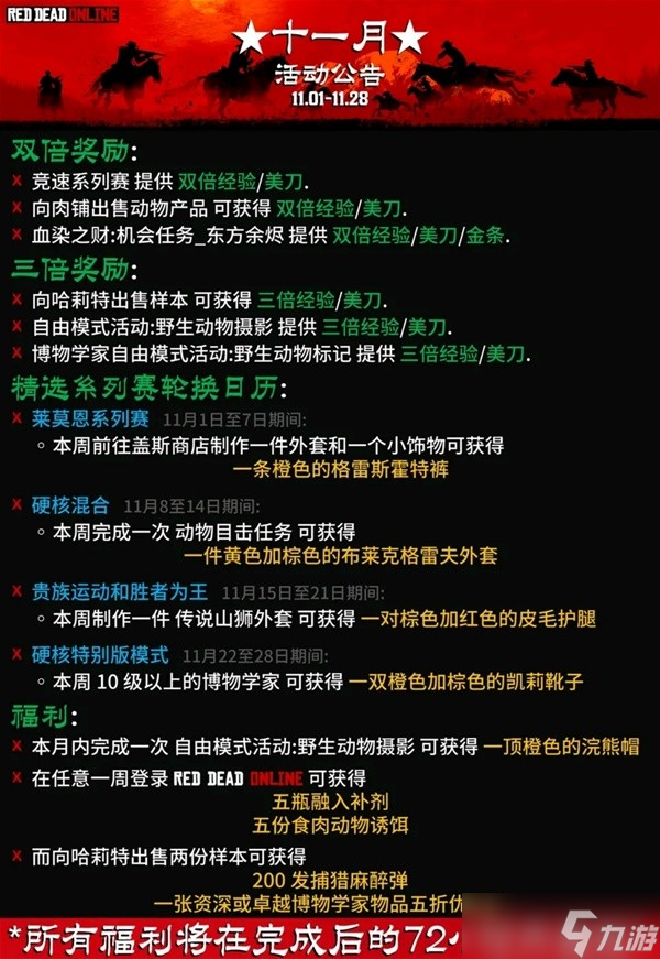 《荒野大镖客OL》2022年11月月度更新介绍