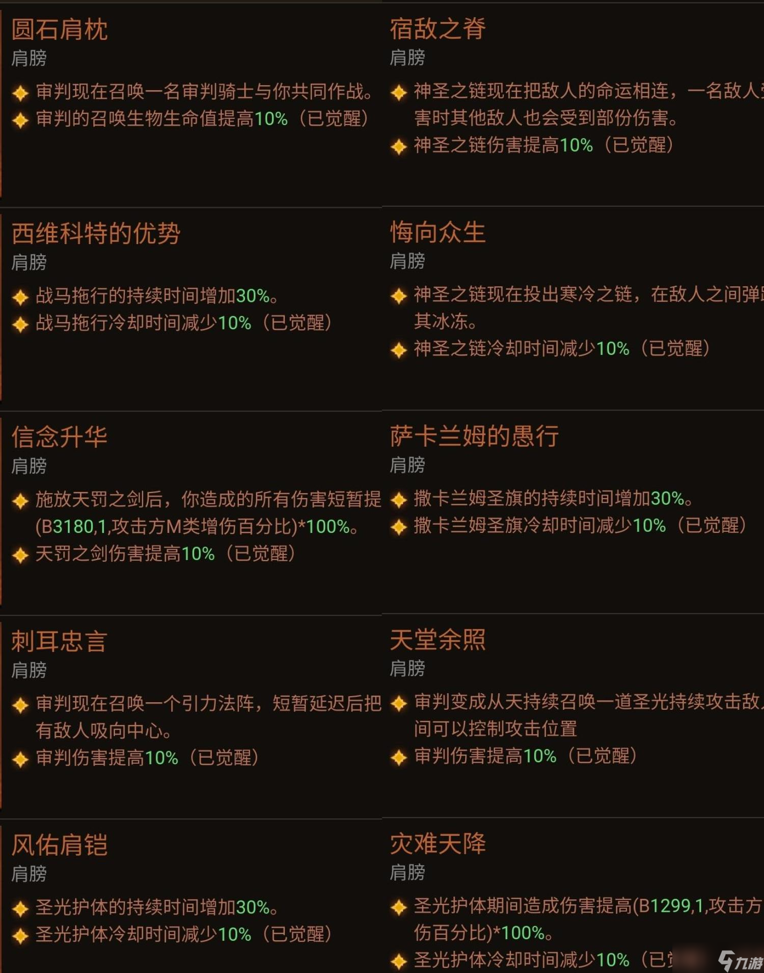 暗黑破坏神不朽圣教军装备觉醒强度如何