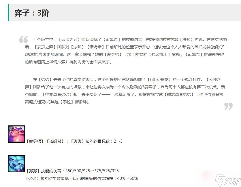 《云顶之弈》12.21版本棋子改动一览