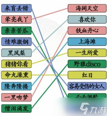 《汉字找茬王》连线粤语歌曲通关攻略