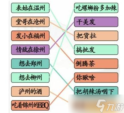 《汉字找茬王》连线对应歌词通关攻略