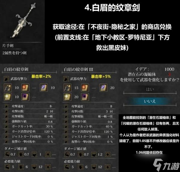 魔女复仇之夜全武器收集攻略 全武器强化前后数据详解