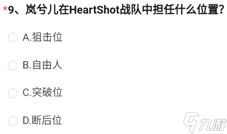 cf手游岚兮儿在HeartShot中担任什么位置