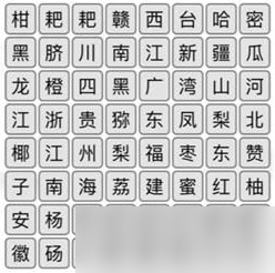 漢字找茬王消除全國各地水果怎么選-消除全國各地美食通關(guān)攻略