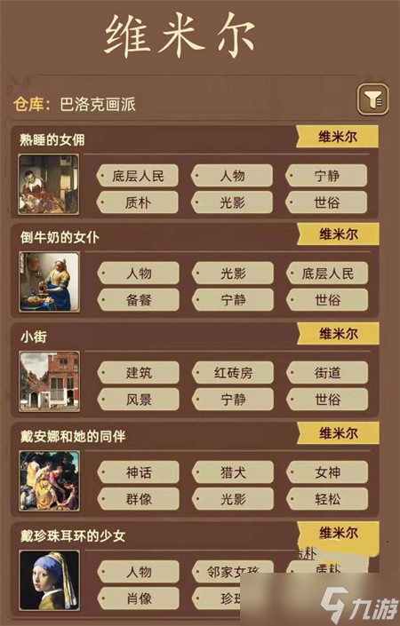 《名畫展》畫作標(biāo)簽攻略合集