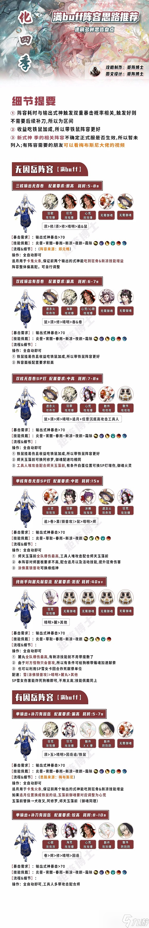 阴阳师化四季活动攻略大全