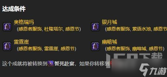 魔兽世界wlk感恩节有哪些成就 wlk感恩节成就获取方法