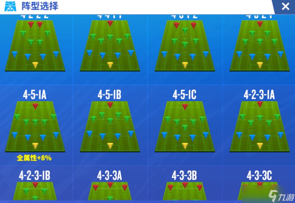 梦想足球阵型选择推荐