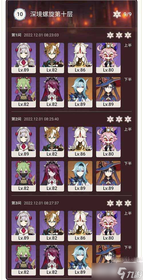 《原神》深境螺旋12月打法指南