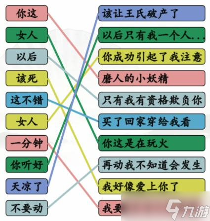 漢字找茬王連線霸總語錄怎么過