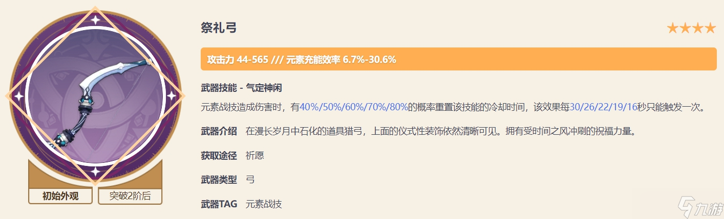 原神珐露珊武器推荐
