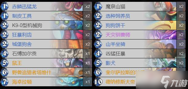 《炉石传说》巫妖王的进军野兽猎卡组推荐