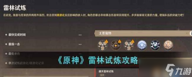 原神雷林试炼攻略