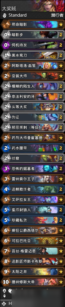 《炉石传说》巫妖王的进军大奖贼卡组推荐