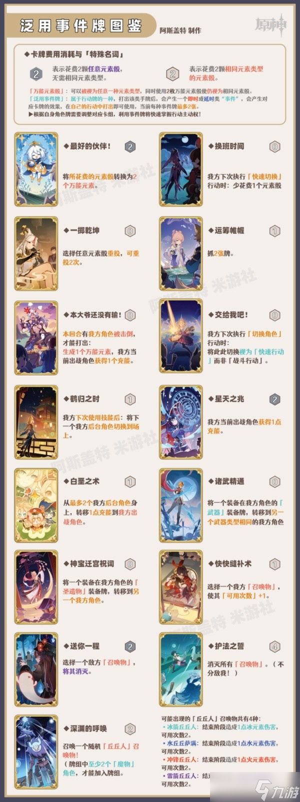 原神七圣召唤行动牌效果怎么样