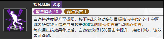 無期迷途白逸好不好用 無期迷途白逸技能介紹