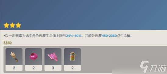 原神3.4版本食谱有哪些