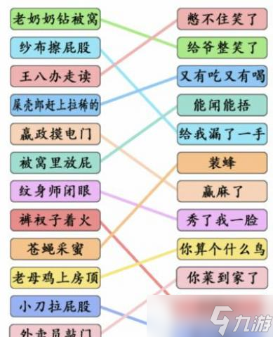 文字成精歇后语连线通关攻略