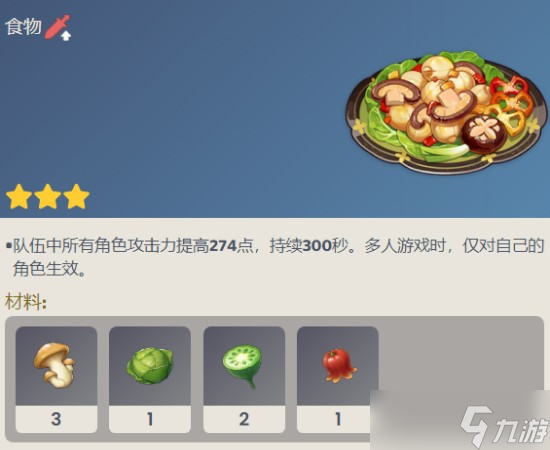 原神轻策家常菜合成配方是什么 原神轻策家常菜合成配方