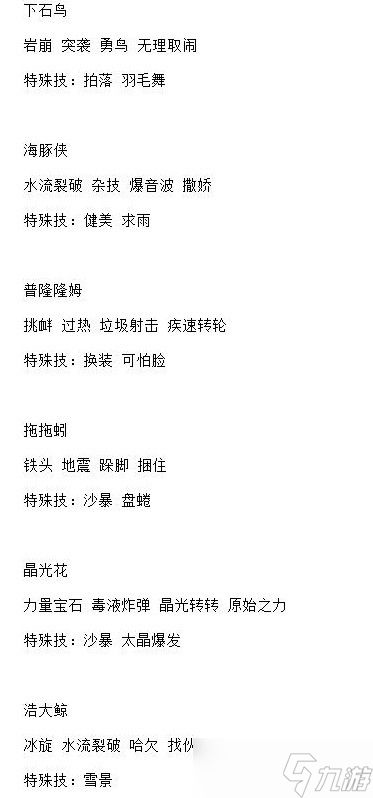 《宝可梦：朱紫》5星太晶战全BOSS技能表一览