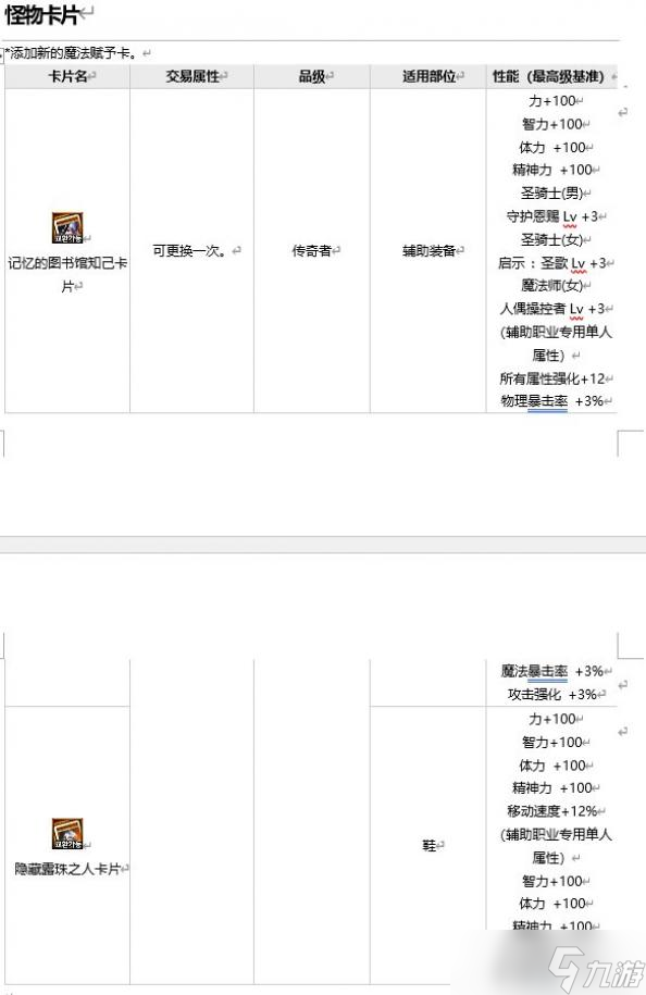 DNF大魔法师的次元回廊新增附魔卡属性一览