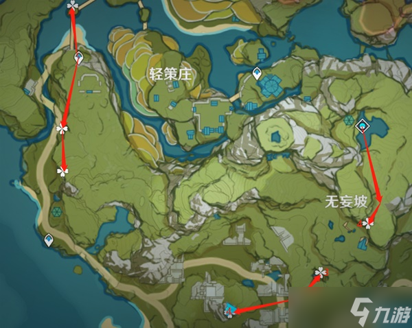 原神3.3版琉璃带采集路线 原神琉璃带采集路线图