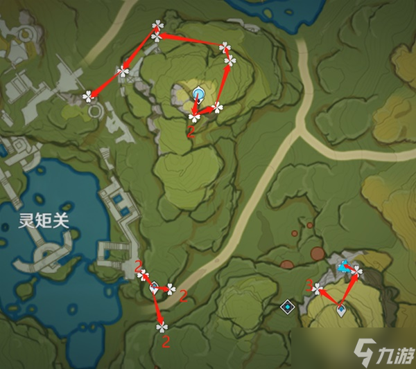 《原神》3.3版琉璃带采集路线