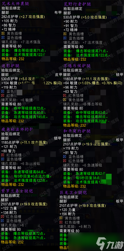 《魔兽世界》全装备效果大全一览