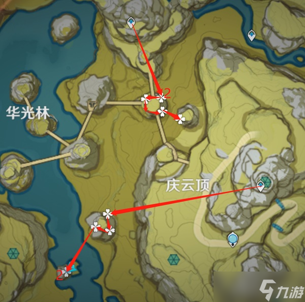 《原神》3.3版琉璃带采集路线
