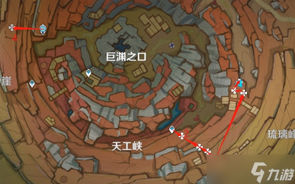 《原神》3.3版琉璃带采集路线