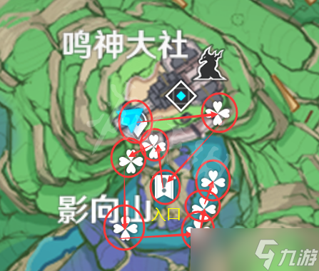 《原神》绯樱绣球位置路线分享 绯樱绣球哪里多？