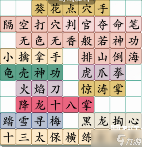 疯狂梗传拼出武林外传武功名称攻略