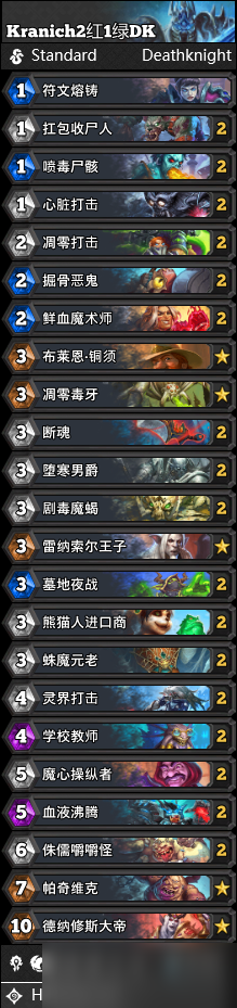 炉石传说巫妖王的进军红绿DK卡组指南
