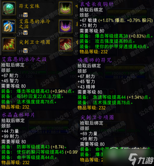 魔獸懷舊服wlkp2階段牌子裝備大全