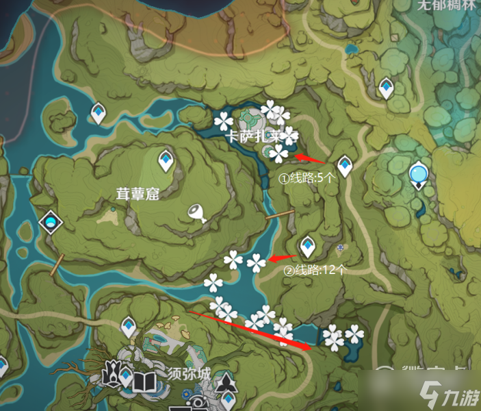 原神月莲快速采集路线指南