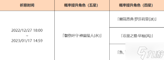 《原神》3.3下半复刻卡池是什么？3.3下半复刻卡池一览
